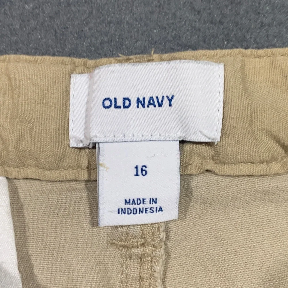 Old Navy Kids Khaki Jogger Pants Size‎ 16 Cotton Spandex Blend